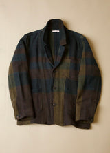 Plaid jacket on a beige background