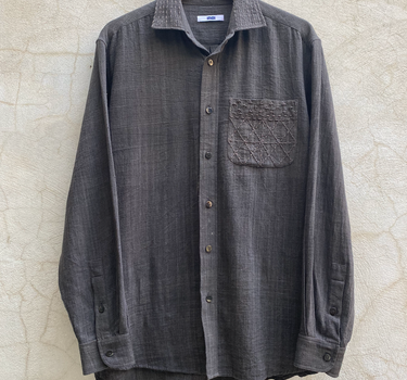 LS MATTY SHIRT iron black embroidered kala cotton