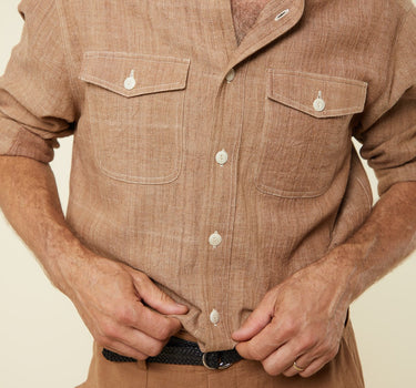 SMITH SHIRT cutch/natural chambray
