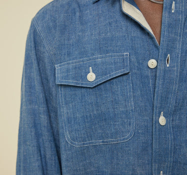 SMITH SHIRT indigo/natural chambray