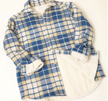 COLE SHIRT JACKET Santa Fe Indigo Tumeric Plaid