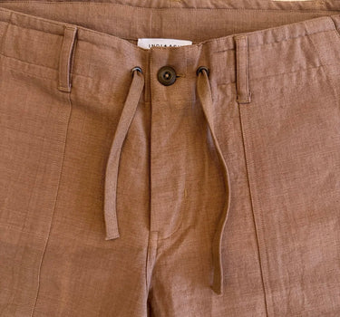 OBELISK SHORT cutch brown canvas