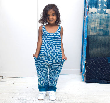 KIDS CASS JUMPER Ripple Block Print