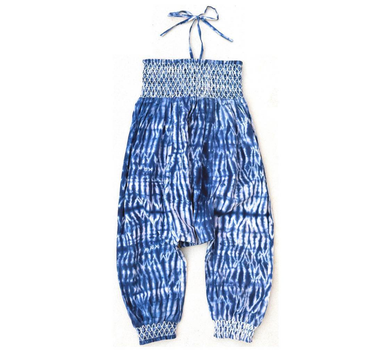 COCO ROMPER <br> Blue Stitch Shibori